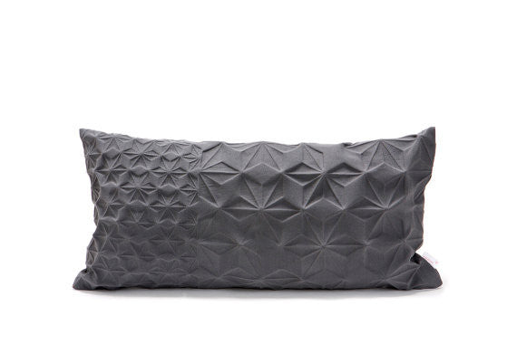 Rectangular Textured Geometric Pillow Cover, Design, Mikabarr, Art Urbane