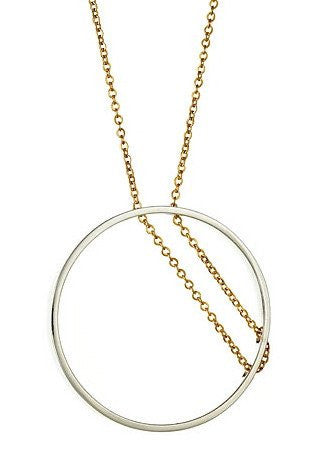 PARALLEA NECKLACE IN STERLING SILVER AND GOLD, Jewelry, Vanessa Gade, Art Urbane