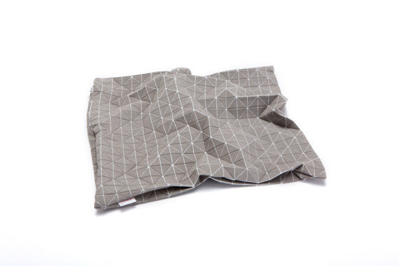 Light Grey Designer Throw Pillow Cover, Design, Mikabarr, Art Urbane