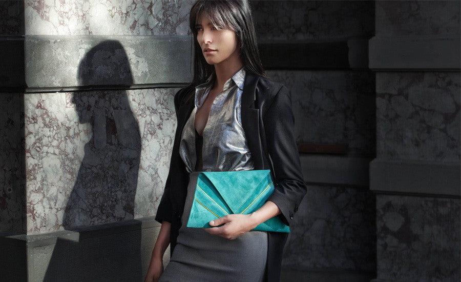 Ochre Asymmetric Clutch, Fashion, Georgina Skalidi, Art Urbane