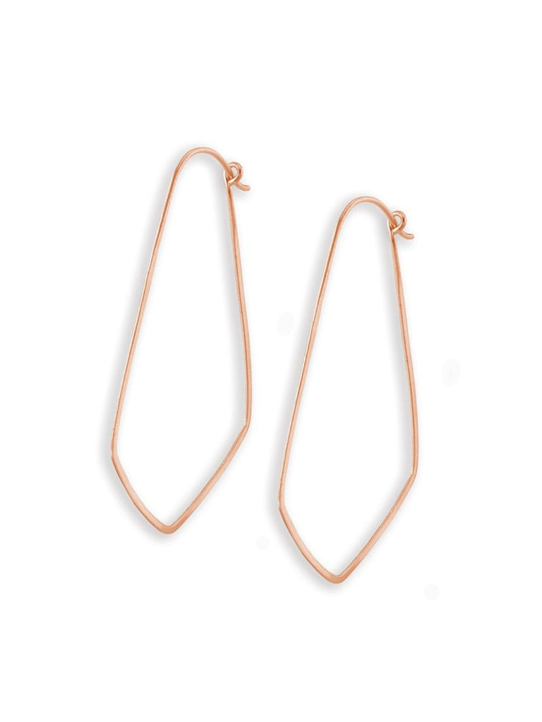 Self-Locking Rose Gold Lantern Hoops, Jewelry, Si.Si, Art Urbane