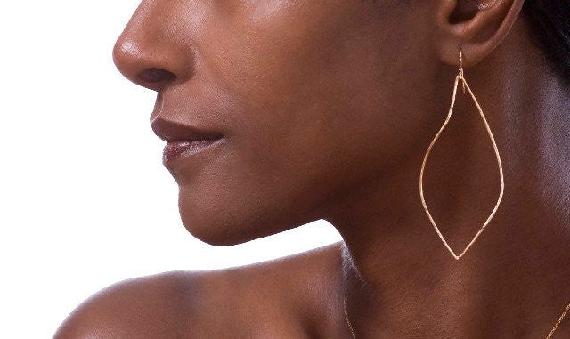 PAISLEY HOOPS IN ROSE GOLD, Jewelry, Vanessa Gade, Art Urbane