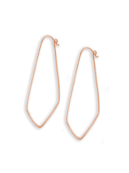 Self-Locking Rose Gold Lantern Hoops, Jewelry, Si.Si, Art Urbane