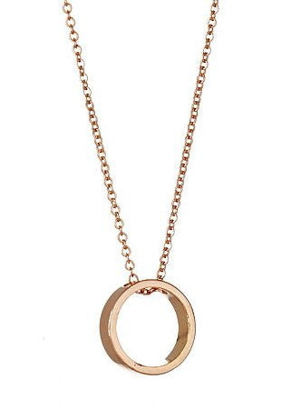 Buy Sparkling Circle Rose Gold Plated Sterling Silver Pendant With Chain by  Mannash™ Jewellery