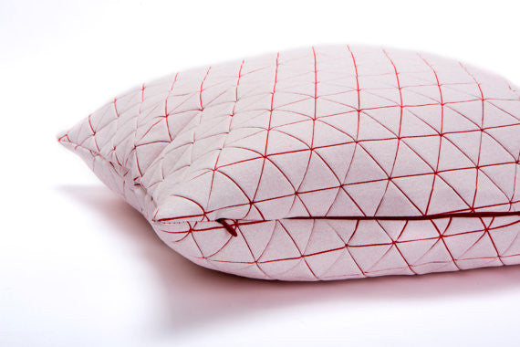 Geometric Designer Triangels Printed Throw Pillow Cover, Design, Mikabarr, Art Urbane