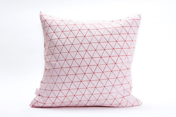 Geometric Designer Triangels Printed Throw Pillow Cover, Design, Mikabarr, Art Urbane