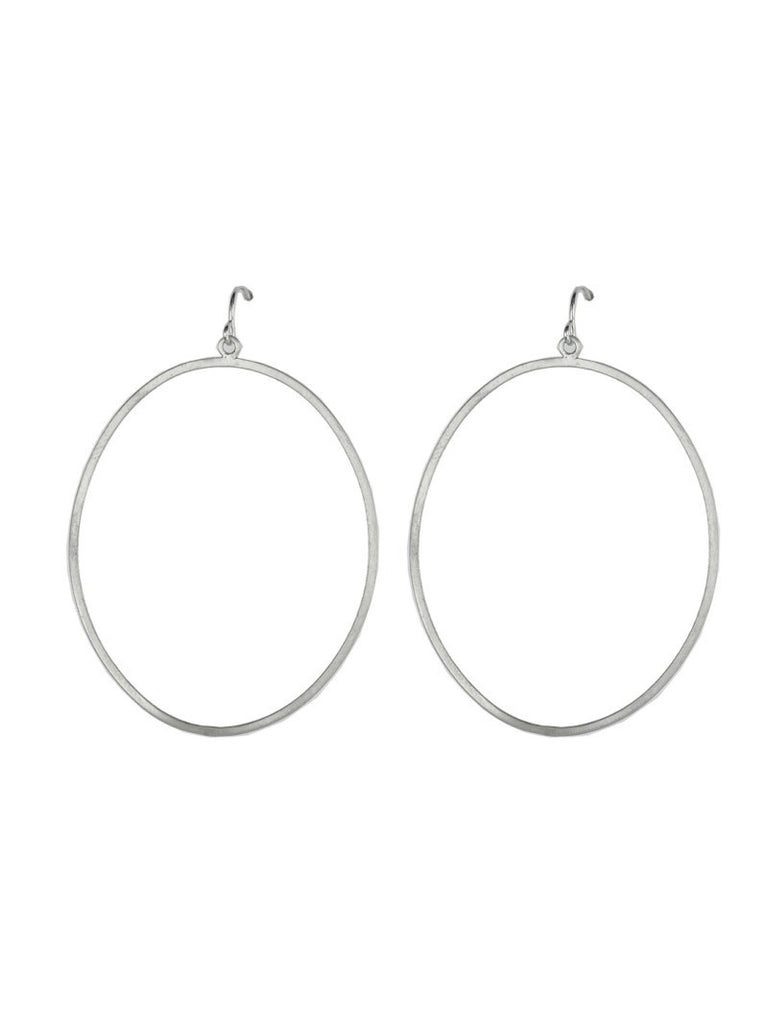 Silver Ellipse Hoops, Jewelry, Si.Si, Art Urbane