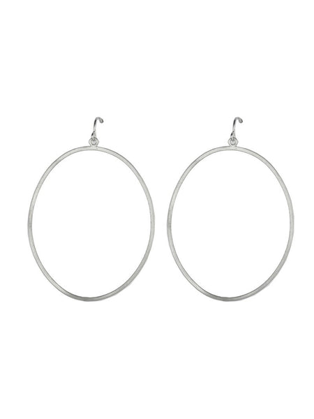 Silver Ellipse Hoops, Jewelry, Si.Si, Art Urbane