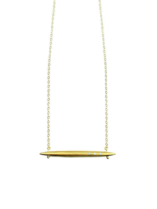 Suspended Diamond Spike Necklace, Jewelry, Si.Si, Art Urbane