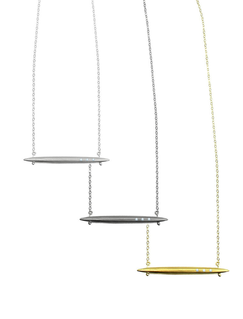 Suspended Diamond Spike Necklace, Jewelry, Si.Si, Art Urbane