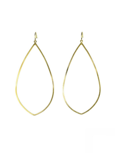 Gold Teardrop Hoops, Jewelry, Si.Si, Art Urbane