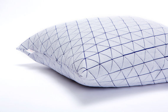 Geometric Designer Triangels Printed Throw Pillow Cover, Design, Mikabarr, Art Urbane