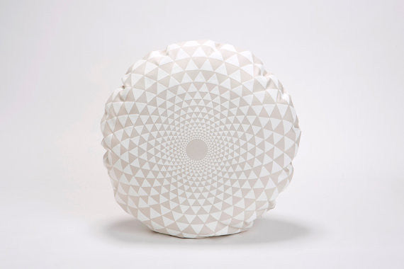 Round Multicolor Geometric Pillow Cover, Design, Mikabarr, Art Urbane