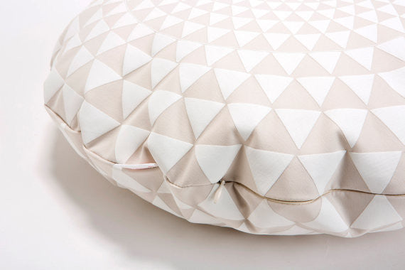 Round Multicolor Geometric Pillow Cover, Design, Mikabarr, Art Urbane