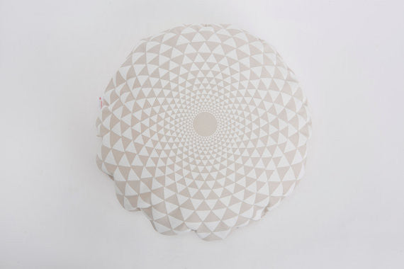 Round Multicolor Geometric Pillow Cover, Design, Mikabarr, Art Urbane