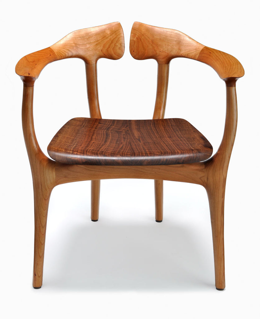 Swallowtail Cherry and Walnut Chair, Design, Brian Fireman Design, Art Urbane