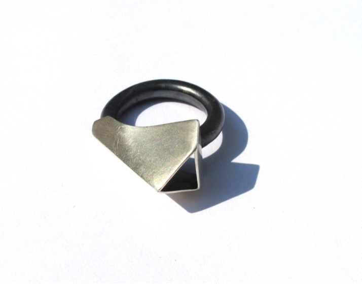 Silver and Sulfuric Acid Ring, Jewelry, Art Urbane, Art Urbane