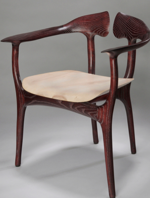 Swallowtail Burgundy Chair, Design, Brian Fireman Design, Art Urbane