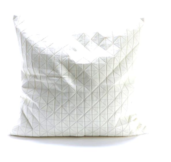 White Origami Pillow Cover, Design, Mikabarr, Art Urbane