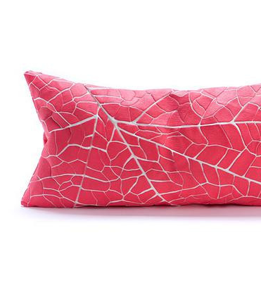 Coral Pink Throw Rectangle Pillow, Design, Mikabarr, Art Urbane