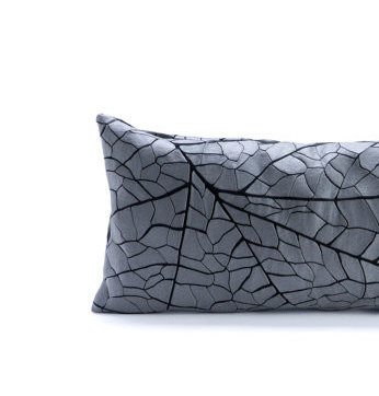 Grey Vein Throw Rectangle Pillow, Design, Mikabarr, Art Urbane