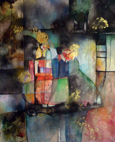 Space in Gold, Fine Art, Vassia Alaykova, Art Urbane