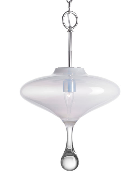 Alabaster White Droplet, Handblown Glass, Design, Moshe Bursuker, Art Urbane