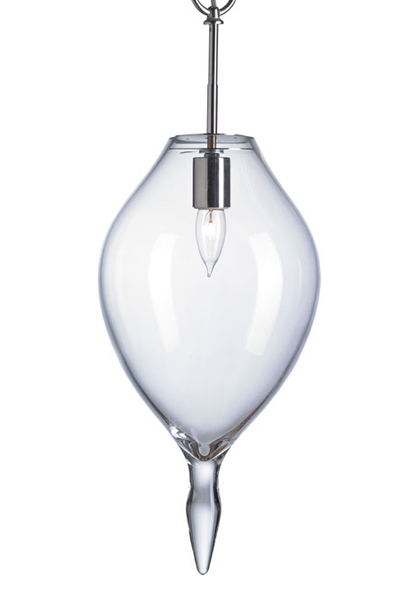 Clear Oval Droplet, Handblown Glass, Design, Moshe Bursuker, Art Urbane