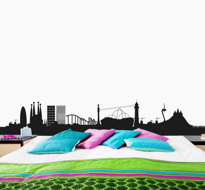 Barcelona Skyline, Wall Art, MyVinilo, Art Urbane