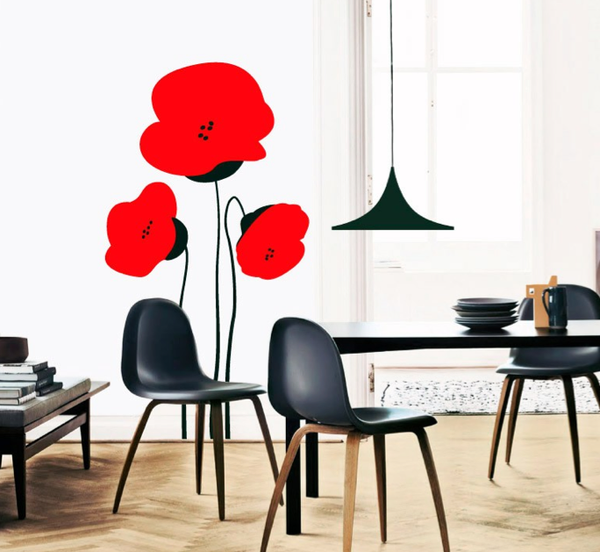 Japenese Poppies, Wall Art, MyVinilo, Art Urbane