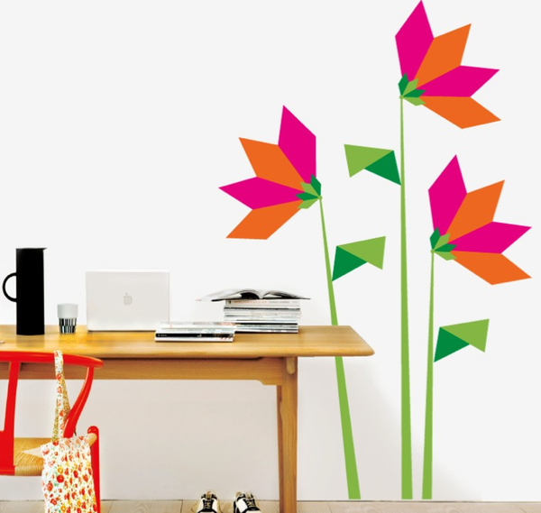Origami Flowers, Wall Art, MyVinilo, Art Urbane
