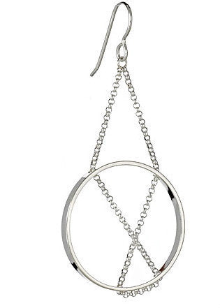 Inner Circle Earrings in Sterling Silver, Jewelry, Vanessa Gade, Art Urbane