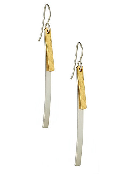 Duoline Silver and Gold Earrings, Jewelry, Vanessa Gade, Art Urbane