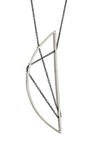 Eames Necklace in Sterling Silver and Oxidized Silver, Jewelry, Vanessa Gade, Art Urbane