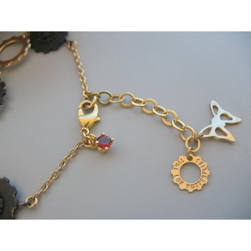 Timeless Clock Bracelet In Gold, Black And Silver, Jewelry, Hila Binyamin, Art Urbane