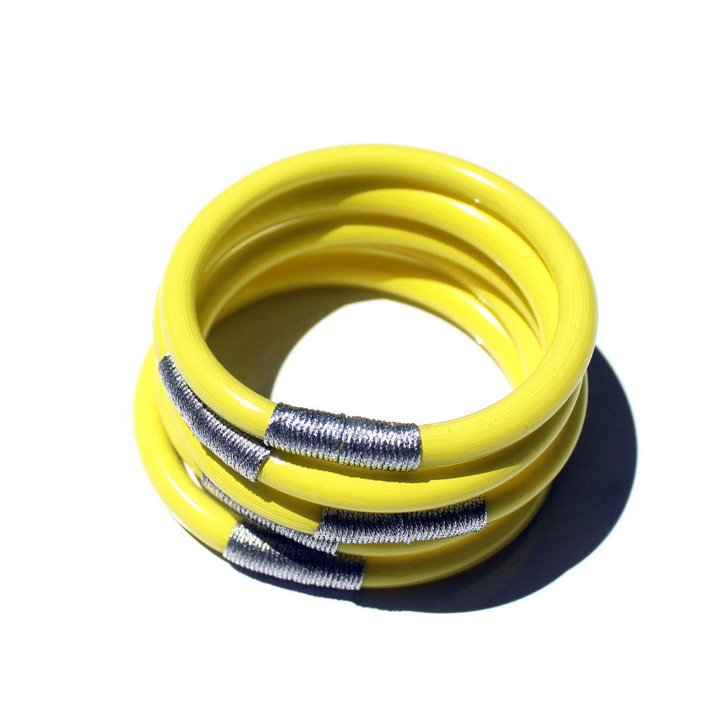 Lime Yellow Set of Bangles, Jewelry, LIZETH VILLALOBOS, Art Urbane