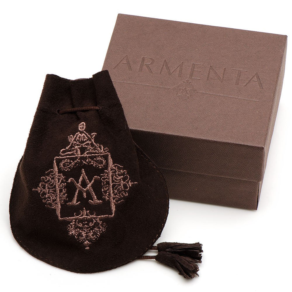 Midnight Sterling Silver Lion Cufflinks, Fashion, Armenta, Art Urbane