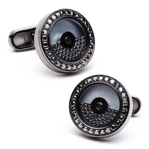 Black Diamond Moving Rotor Cufflinks, Fashion, Jacob & Co., Art Urbane