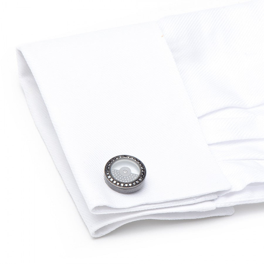 Black Diamond Moving Rotor Cufflinks, Fashion, Jacob & Co., Art Urbane