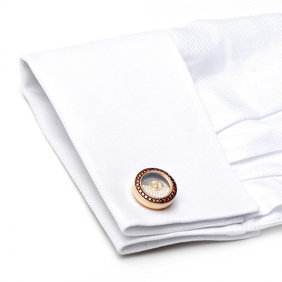Cognac Diamond Moving Rotor Cufflinks, Fashion, Jacob & Co., Art Urbane