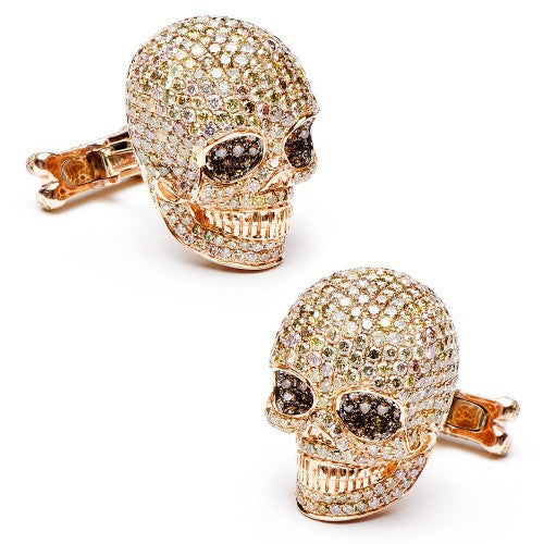 Gold best sale skull cufflinks
