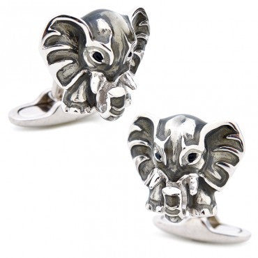Handcrafted Italian Elephant Cufflinks, Fashion, Antora, Art Urbane