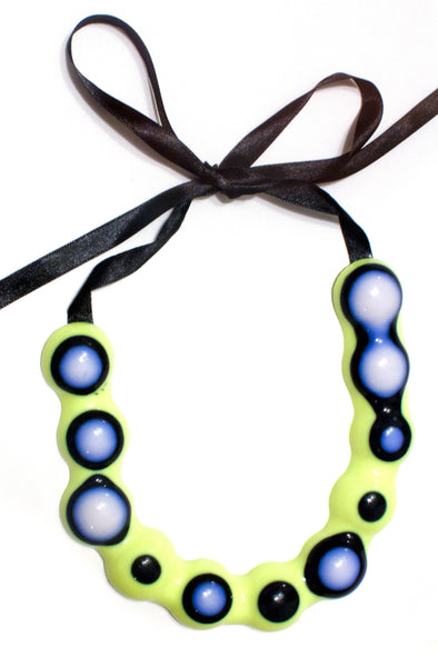 Curvature Necklace, bright green, Jewelry, Lital Mendel, Art Urbane