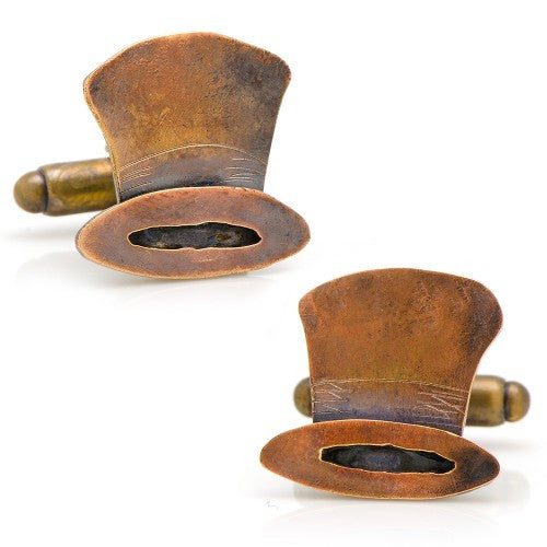 Bronze Top Hat Cufflinks, Fashion, Dreadnought Workshop, Art Urbane