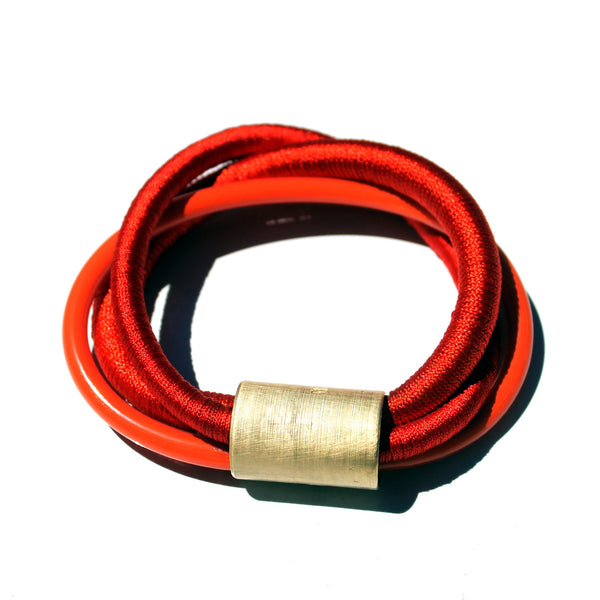 Red Triad Bangle, Jewelry, LIZETH VILLALOBOS, Art Urbane