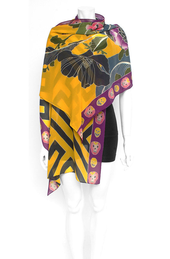 Hand Painted Silk Scarf XIV, Fashion, Dreamluxe, Art Urbane