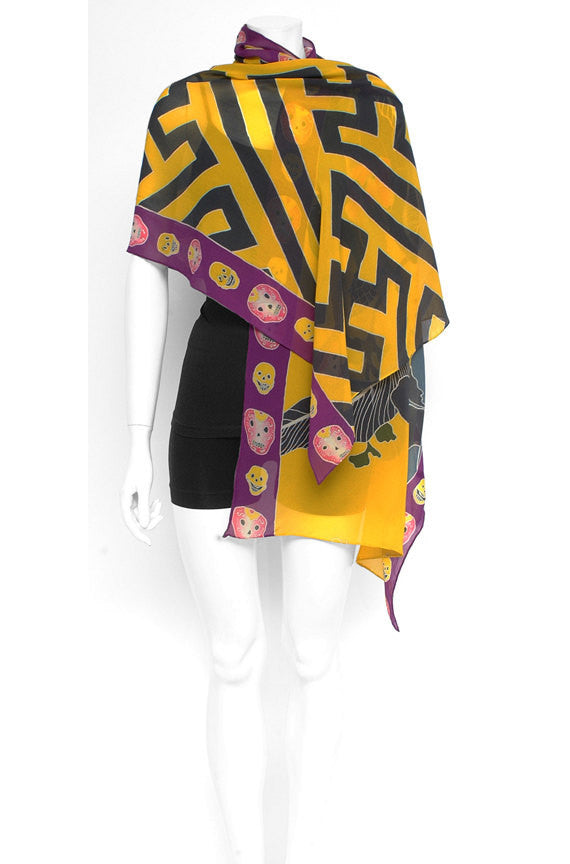 Hand Painted Silk Scarf XIV, Fashion, Dreamluxe, Art Urbane