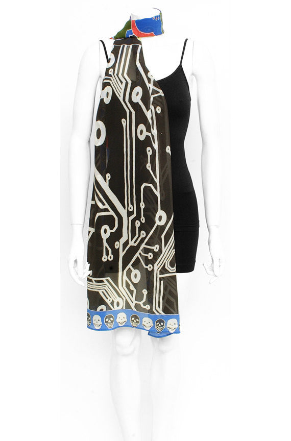 Hand Painted Silk Scarf II, Fashion, Dreamluxe, Art Urbane