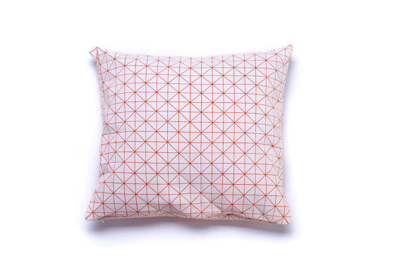 Orange Origami Pillow Cover, Design, Mikabarr, Art Urbane