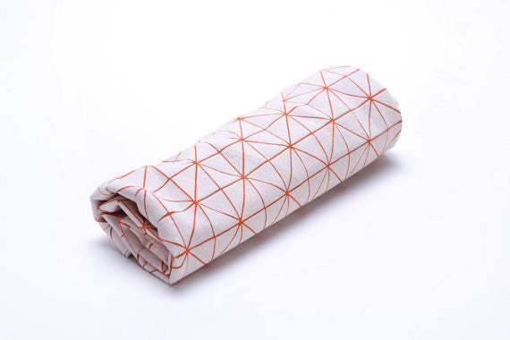 Orange Origami Pillow Cover, Design, Mikabarr, Art Urbane